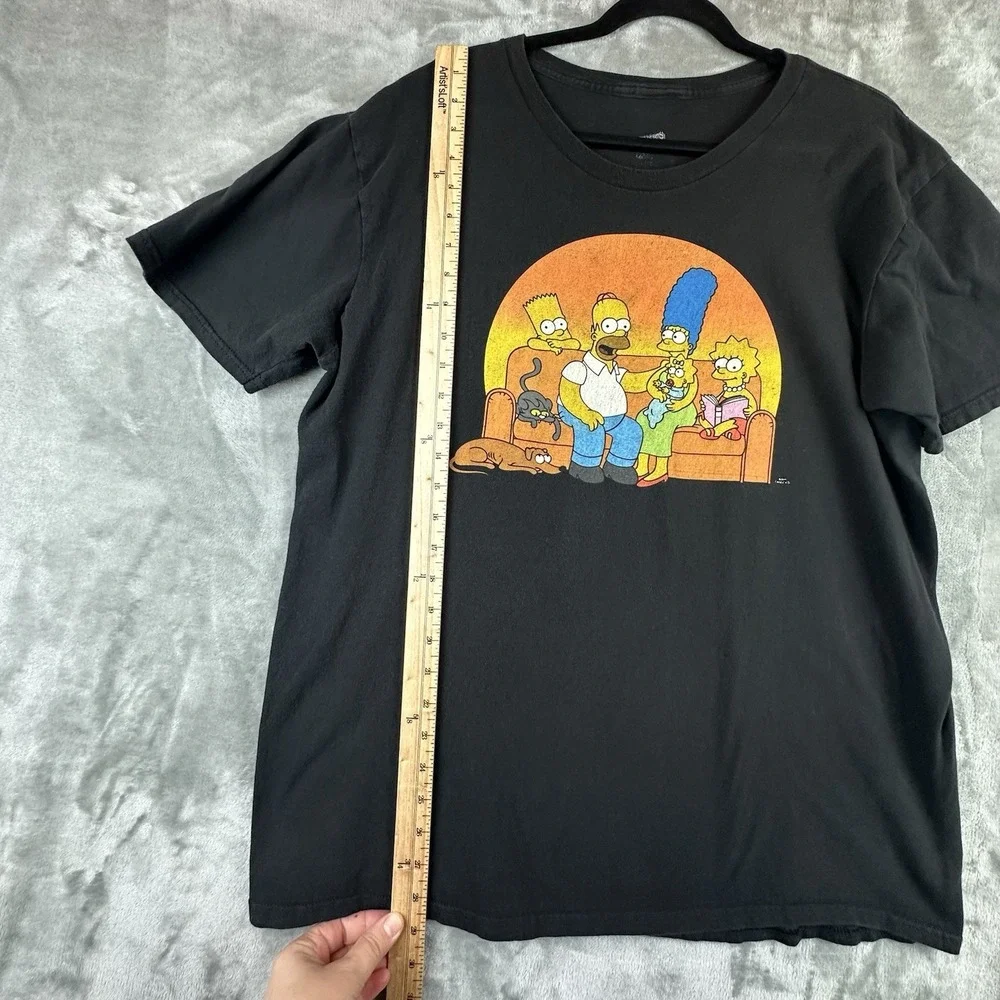 Simpsons T-Shirt Men's L / XL Black Family Couch